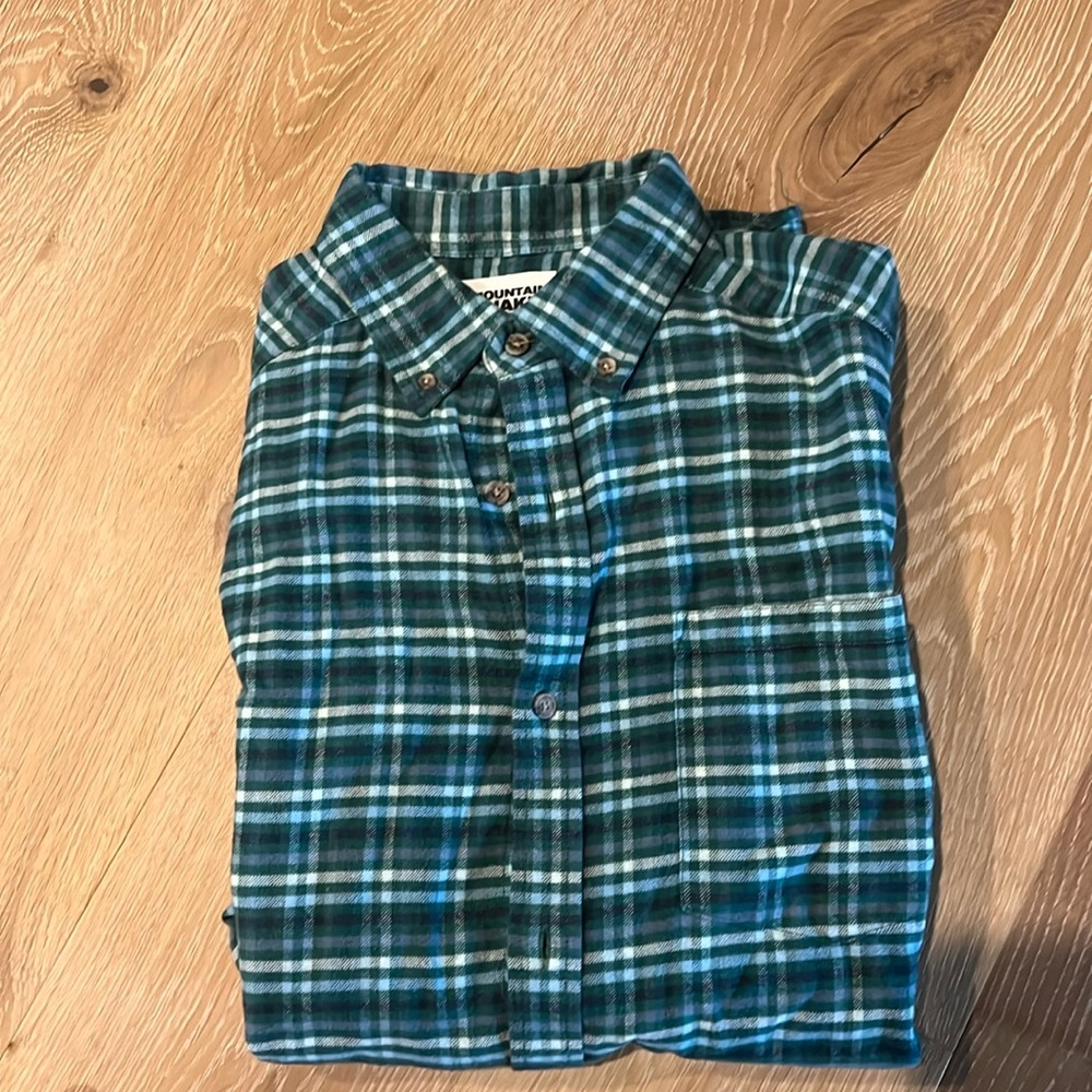 Blue/green Mountain Khakis plaid button up